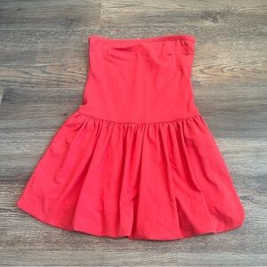 Fourteen Twelve Red Strapless Bubble Hem Dress Size Small Cute Mini
